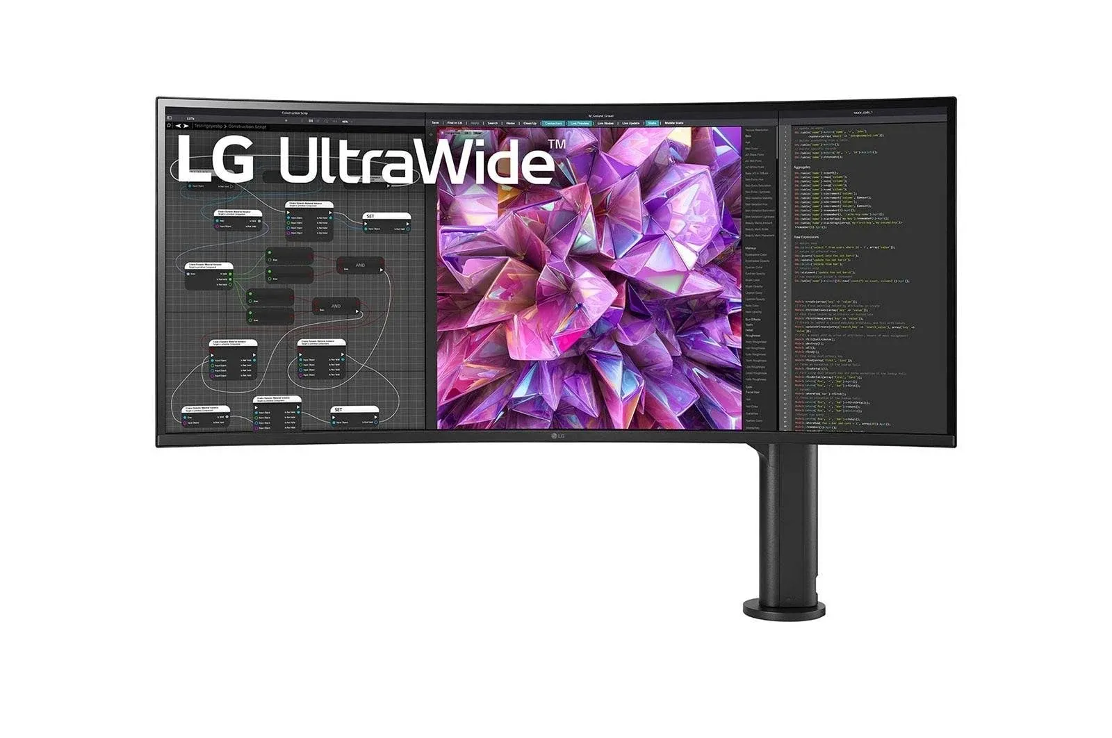 LG 38BQ88C-W 38" UltraWide QHD+ HDR Curved Monitor with Ergo Stand