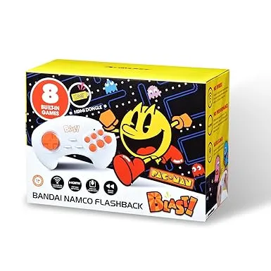 Bandai Namco Pac-Man Flashback Blast! Console, 8 Games -New In Box Wireless