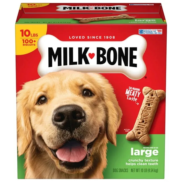 Milk-Bone Original Dog Biscuits, Medium Crunchy Dog Treats, 10 Pound