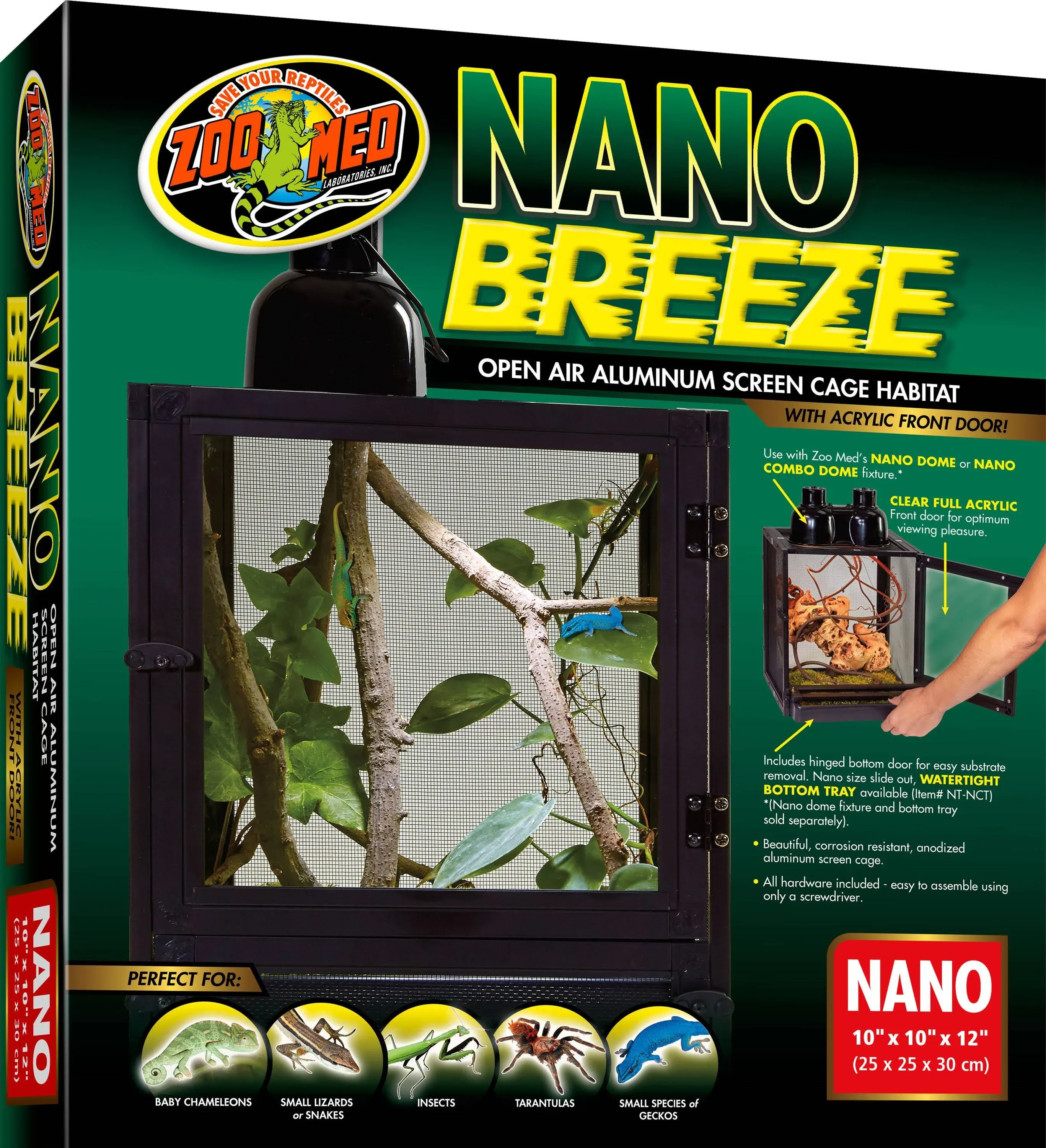 Zoo Med Nano Breeze Aluminum Screen Cage