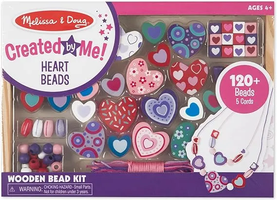 Melissa & Doug Sweet Hearts Wooden Bead Set