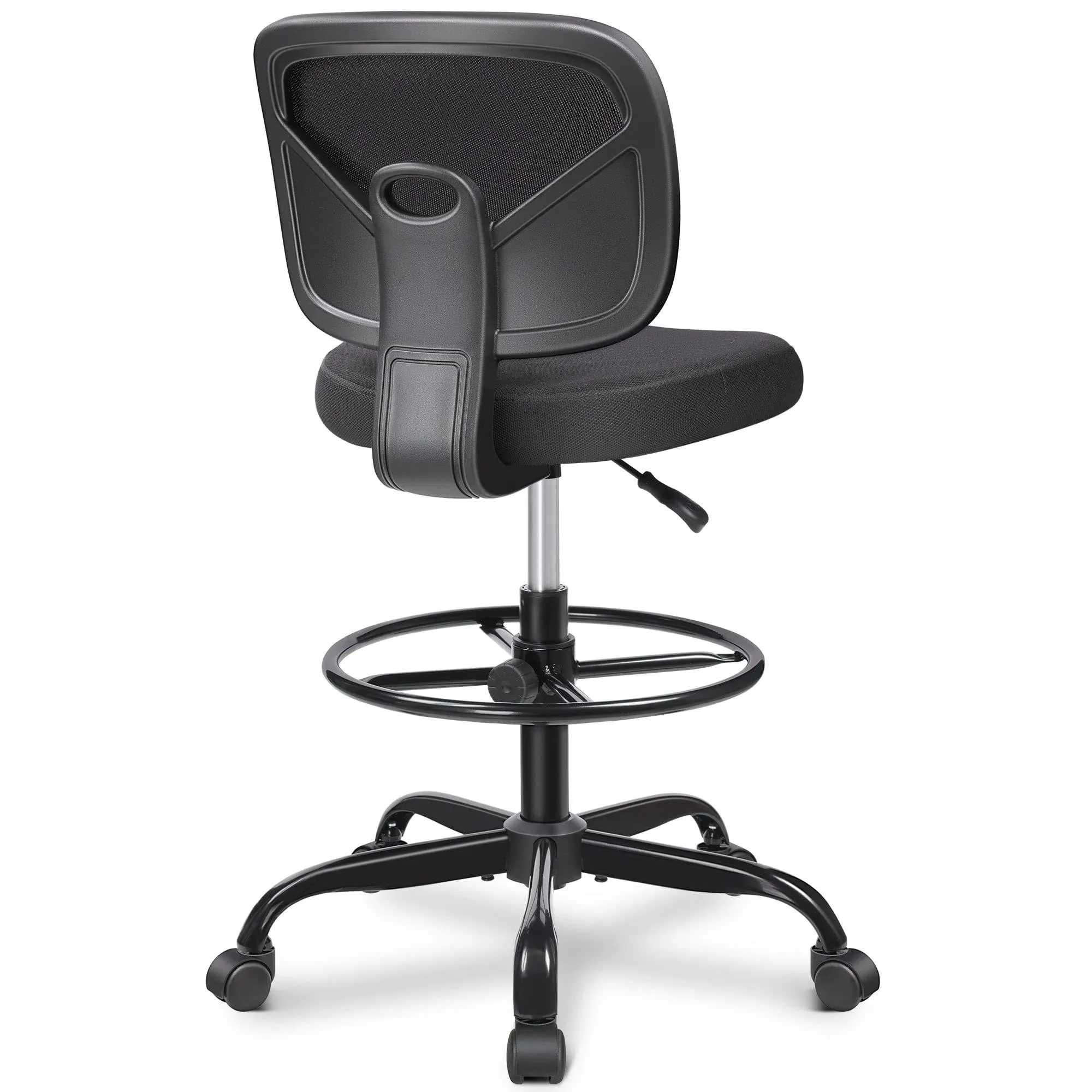 Primy Office Drafting Chair Armless, Tall Office Desk Chair Adjustable Height and ...