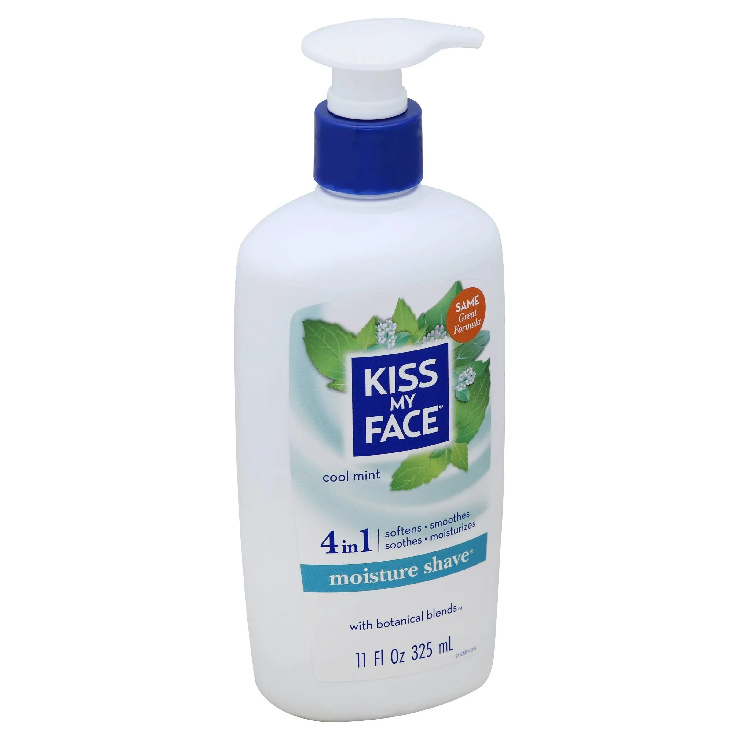 NEW Kiss My Face COOL MINT 4-in-1 Moisture Shave Cream Formula 11 oz Vegan