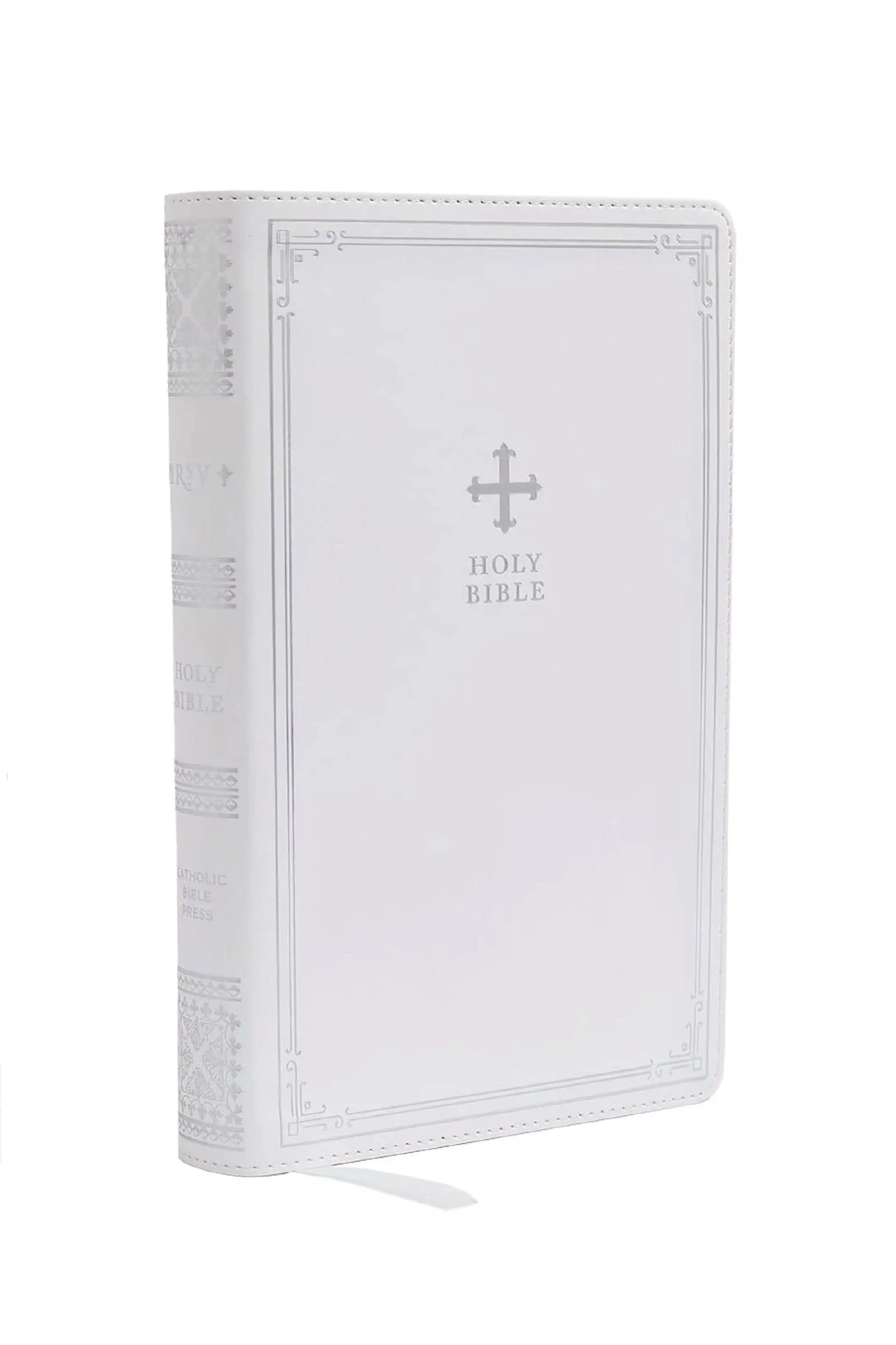 NRSV, Catholic Bible, Gift Edition, Leathersoft, White, Comfort Print: Holy B...