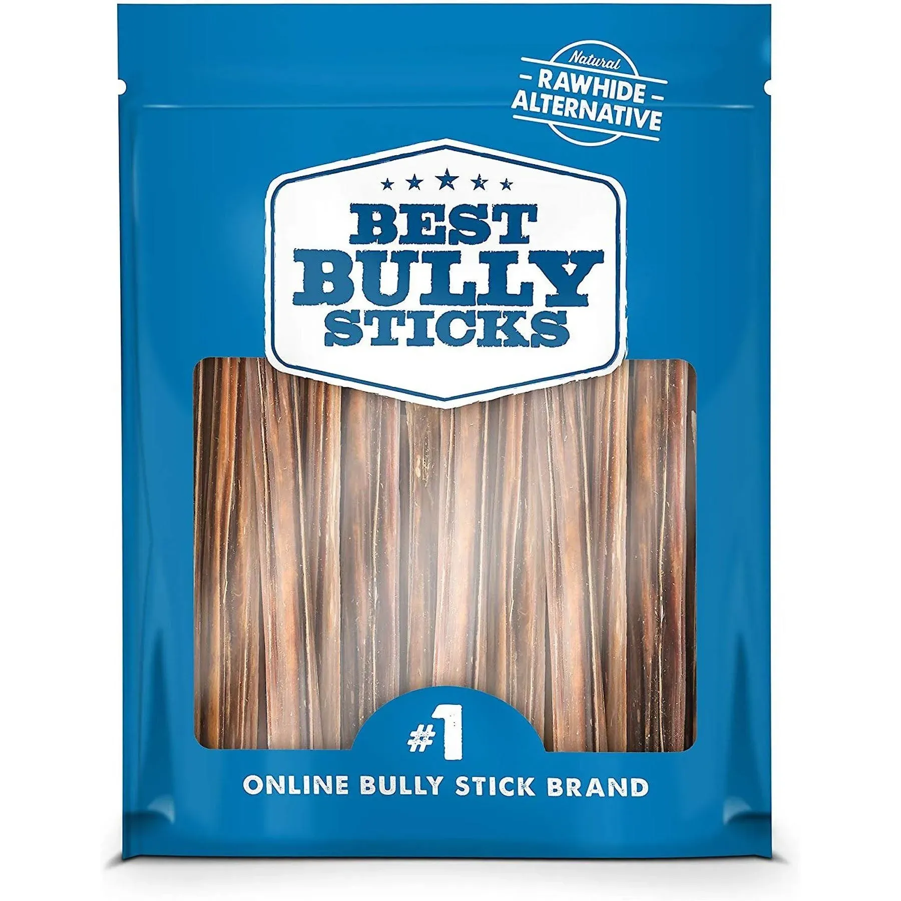 Best Bully Sticks 6 Inch Gullet Thin Stick Dog Treats (25 Pack) - All-Natural Beef Dog Treats - Hollow, Quick Chew Snack for All Dogs - Great for Teething Puppies, Senior Dogs, Light Chewers