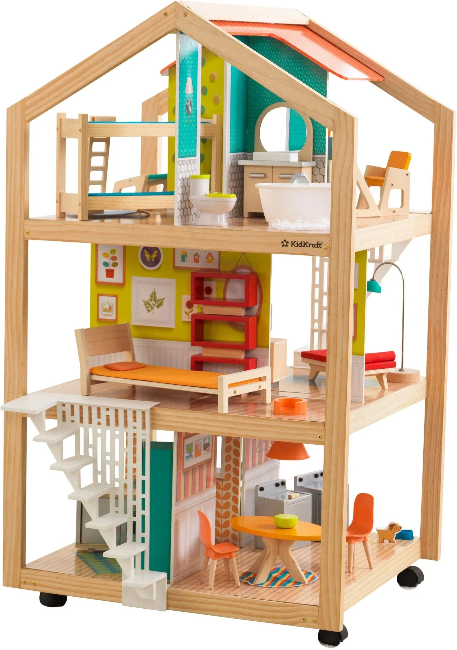 Kidkraft So Stylish Mansion Dollhouse with EZ Kraft Assembly