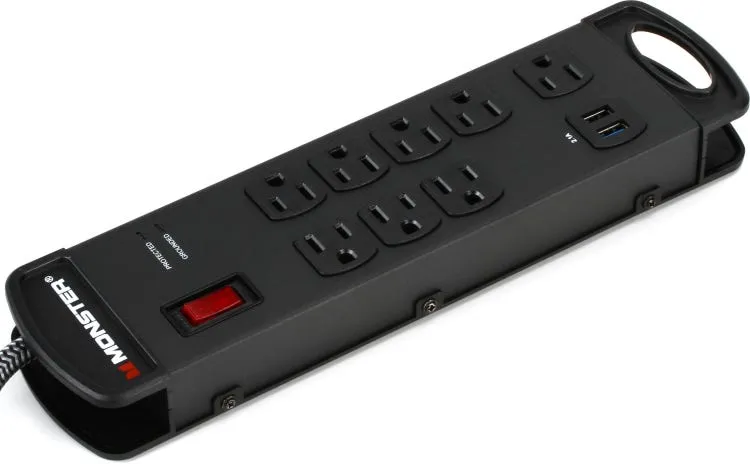 Monster 8001 Pro MI 8-outlet Power Strip - 15-foot Cord