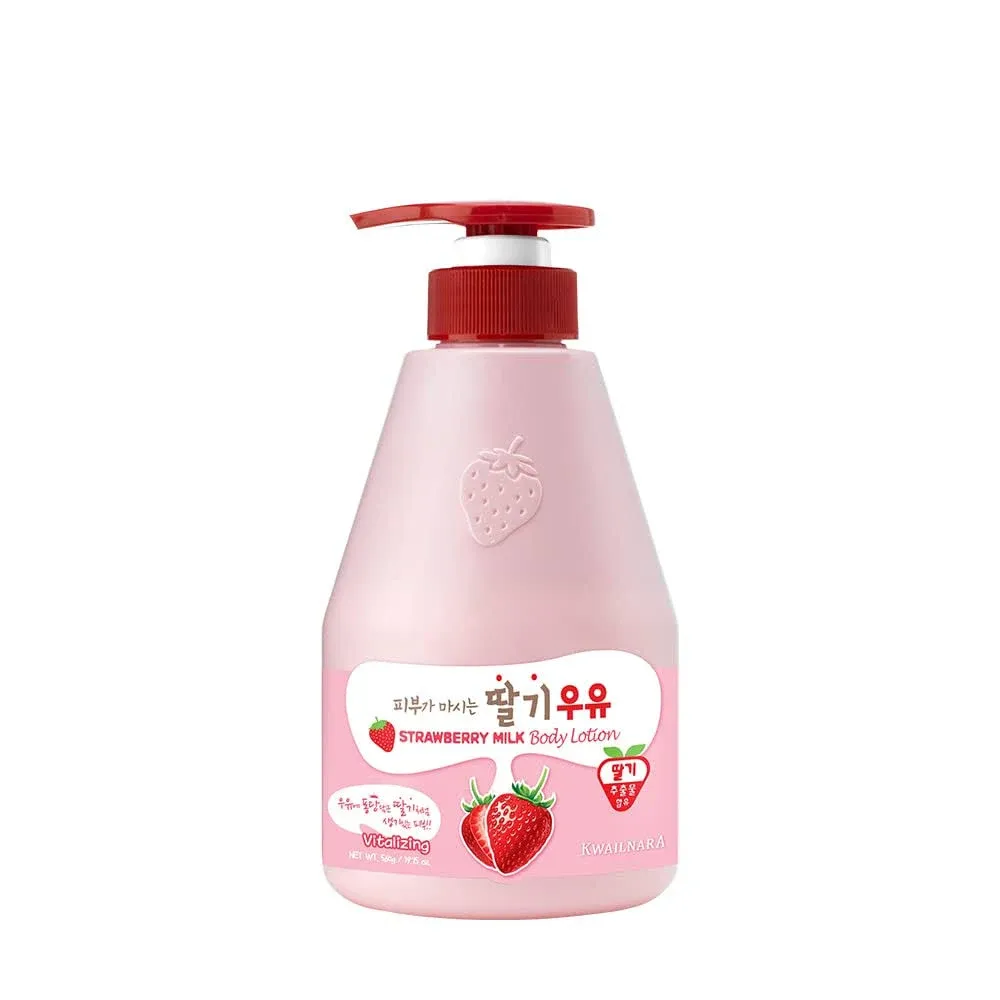 WELCOS KWAILNARA Milk Body Lotion 560 g / 19.75 oz. (Strawberry Milk)