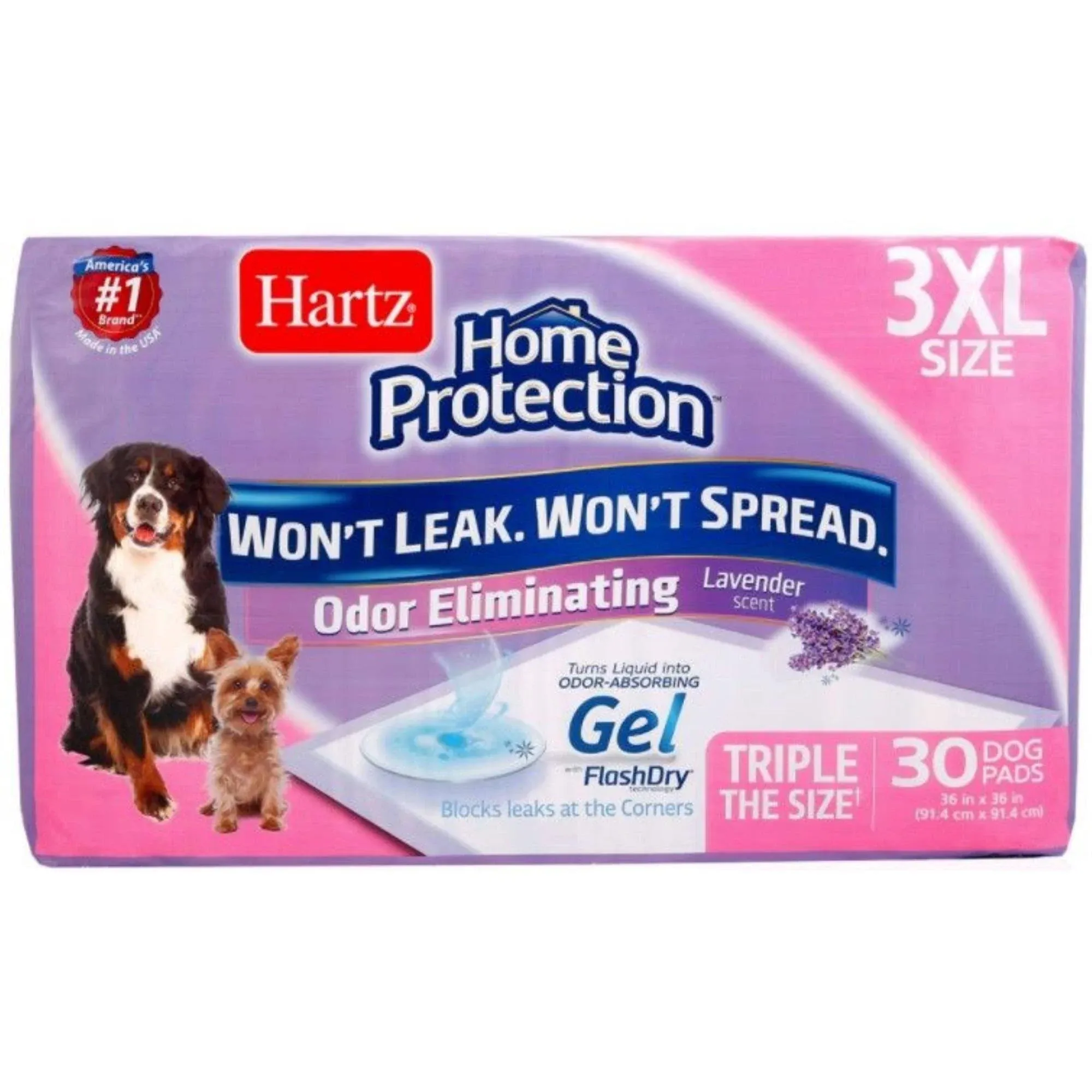 Hartz Home Protection Lavender Scent Odor Eliminating Dog Pads