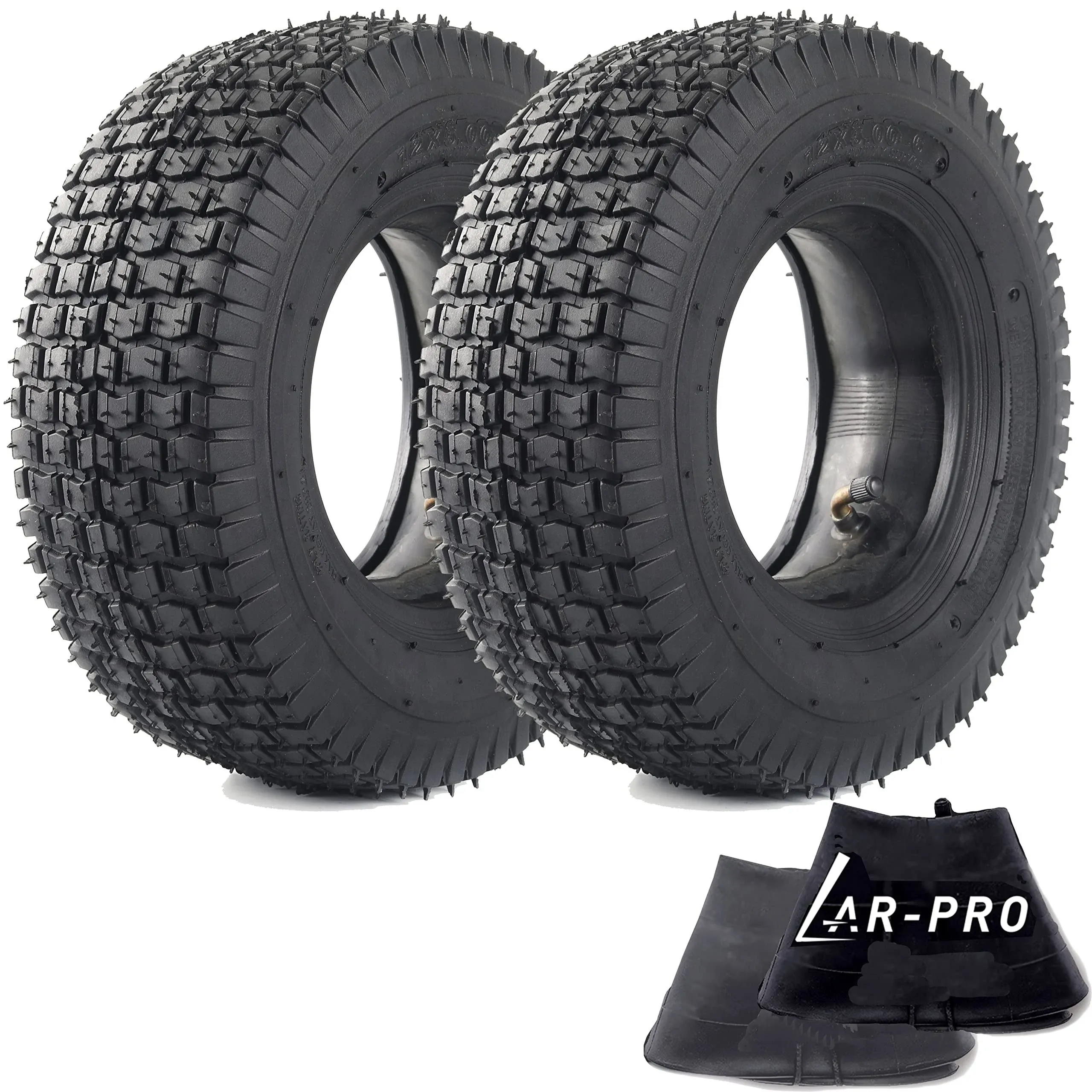 2-Set Exact Replacement 12x5.00-6&#034; Tire and Inner Tube Sets for Lawn Mowers