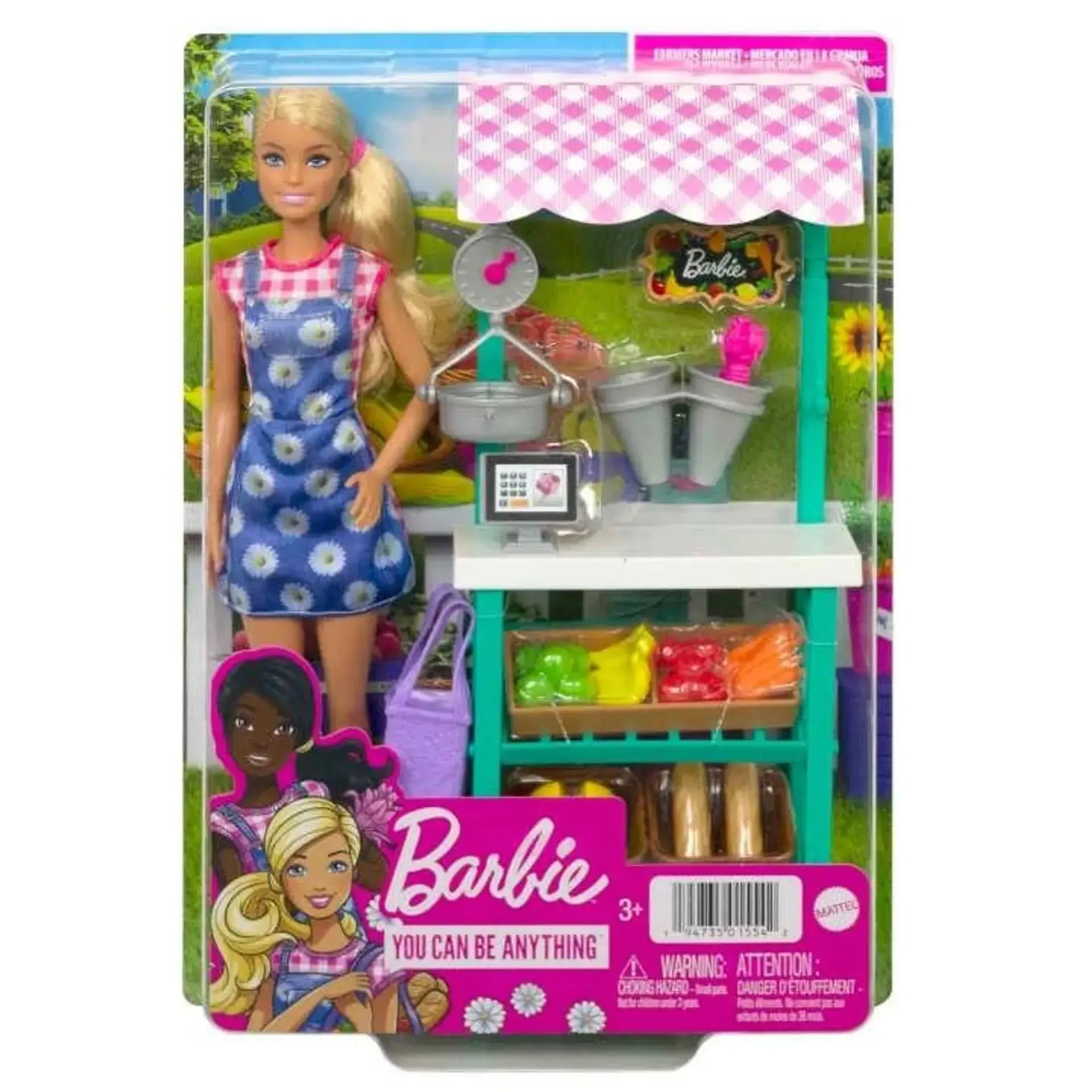 Barbie Careers Doll & Playset, Farmers Market Theme with Blonde Fashion Doll, Furniture & Accessories