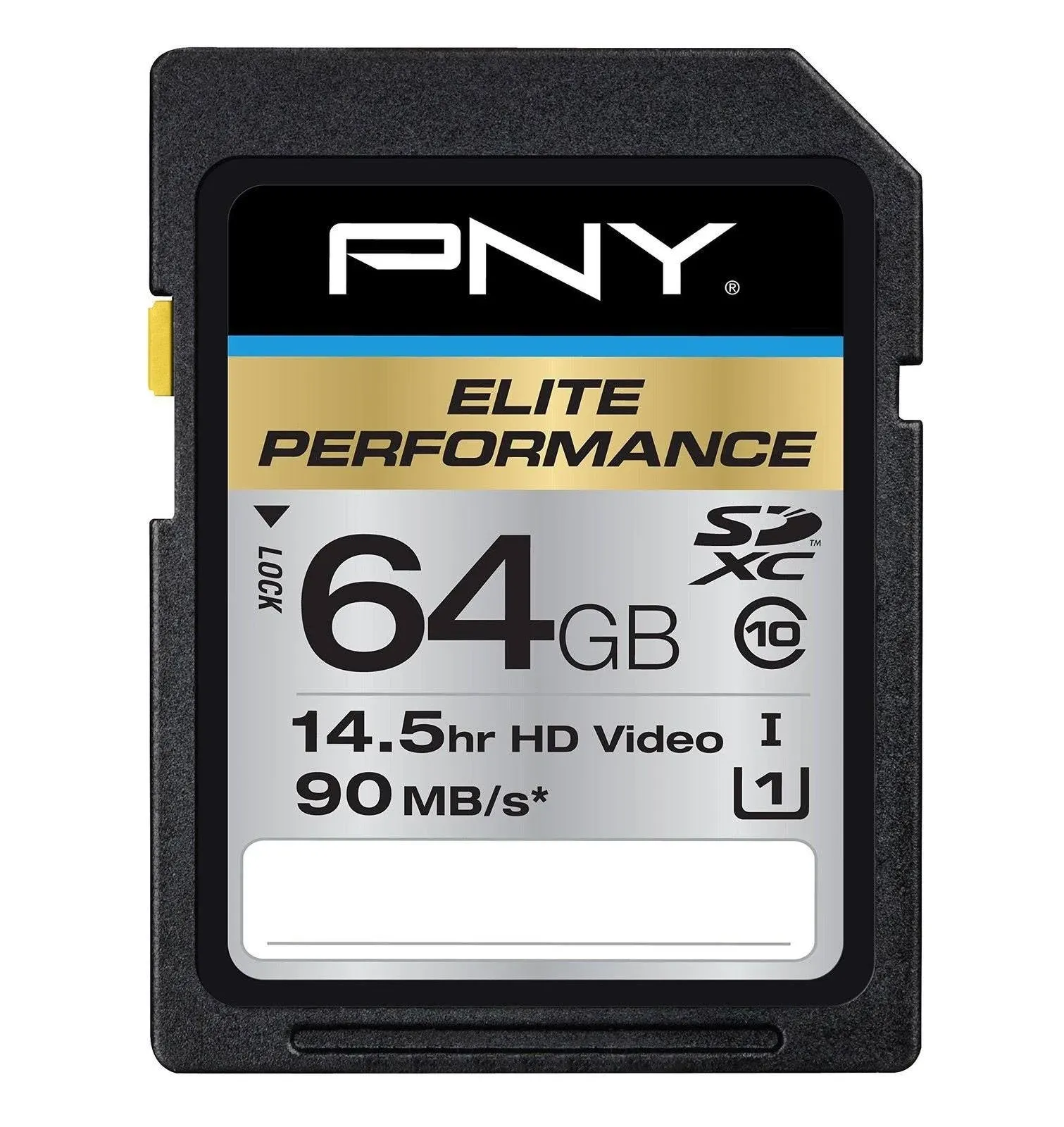 PNY P-SDX64U1H-GE 64GB Elite Performance SDXC Flash Memory Card