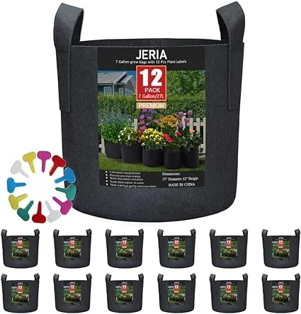 JERIA 12-Pack Vegetable/Flower/Plant Grow Bags