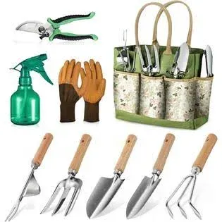 Gardening Tools 9-Piece Heavy Duty Gardening Hand Tools ，New free freight