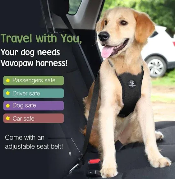 VavoPaw Dog Vehicle Safety Vest Harness