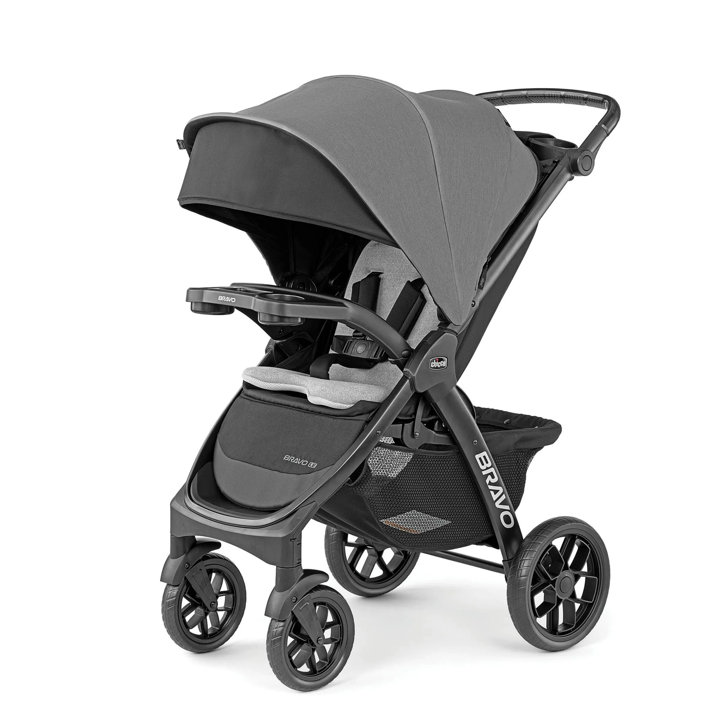 Chicco Bravo Le Cleartex Quick-Fold Stroller - Pewter