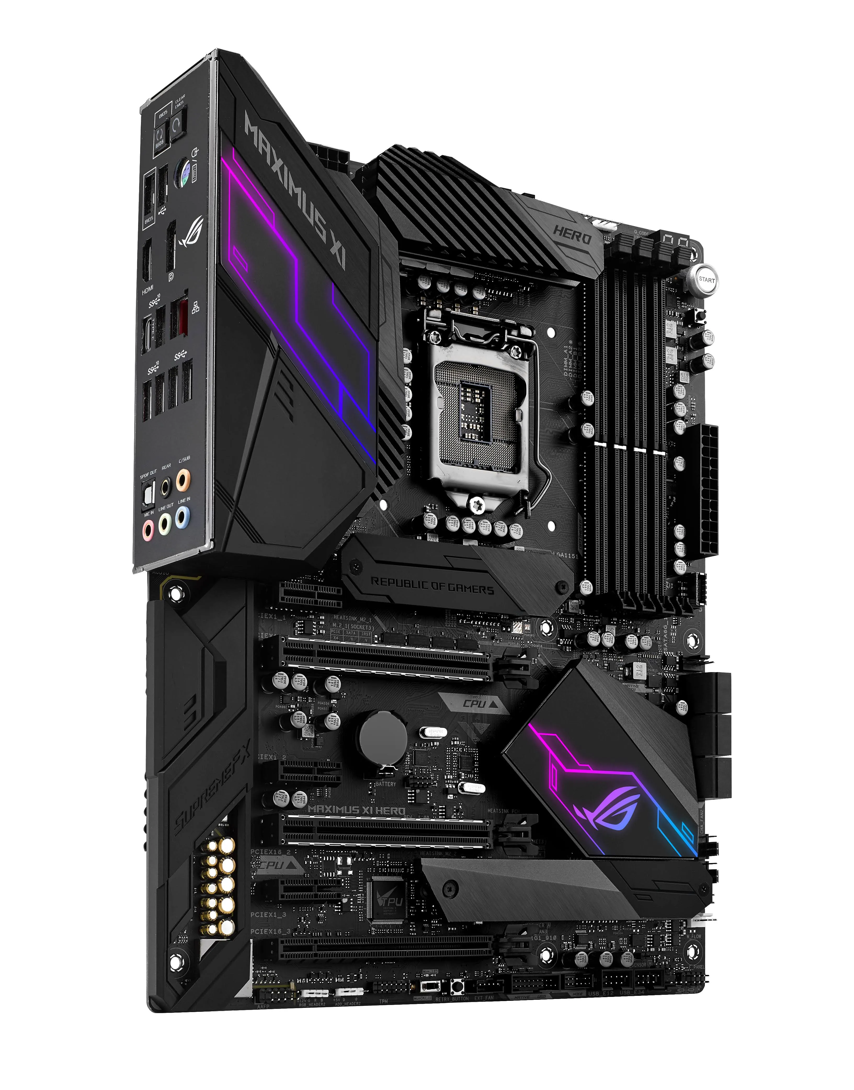 Asus ROG Maximus XI Hero Desktop Motherboard - Intel Z390 Chipset - Socket H4 LGA-1151 - Intel Optane Memory Ready - ATX