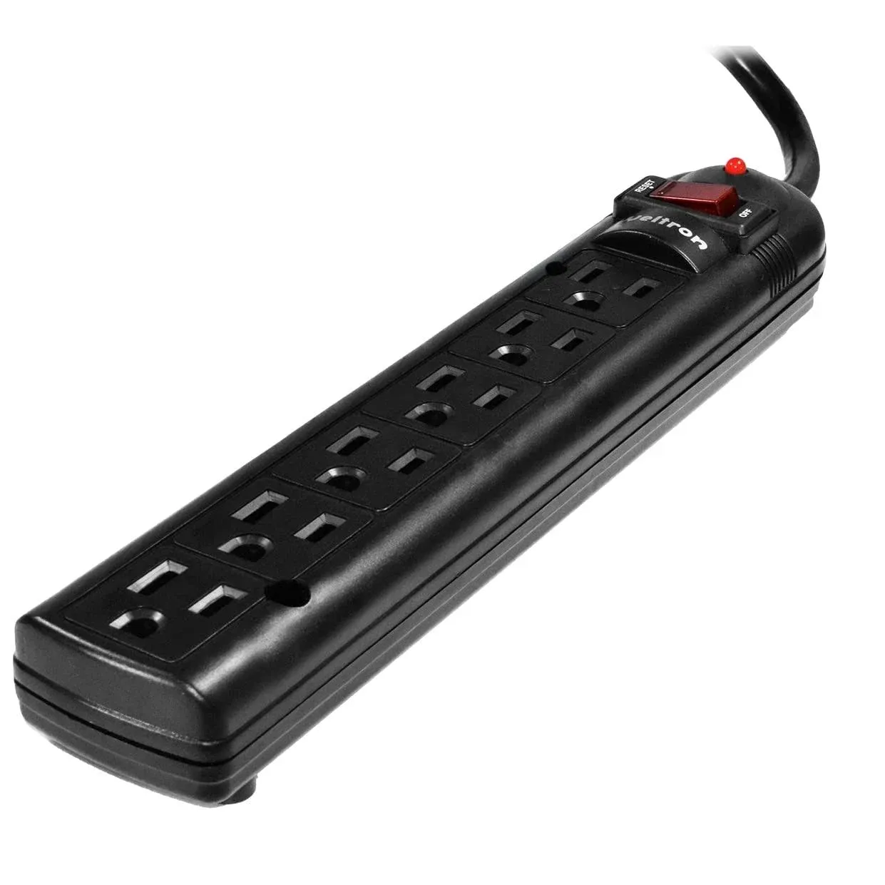 Weltron - Surge Protector 10FT. (WSP-600PLF-10<wbr/>BK)