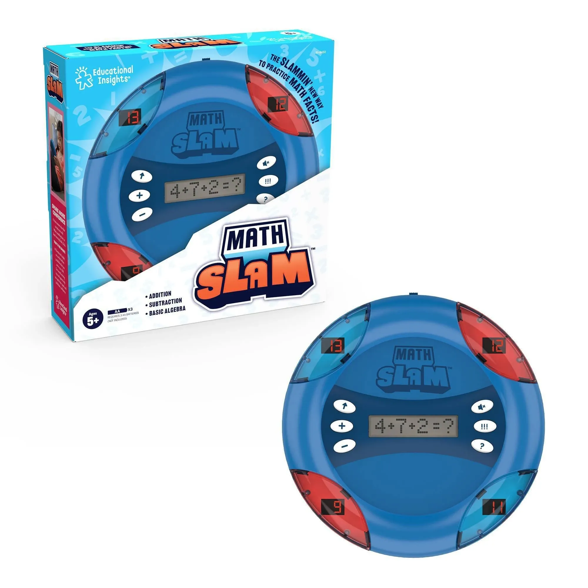 Educational Insights Math Slam Digital Math Game, Handheld Electronic Math Game For Kids, Ages 5+