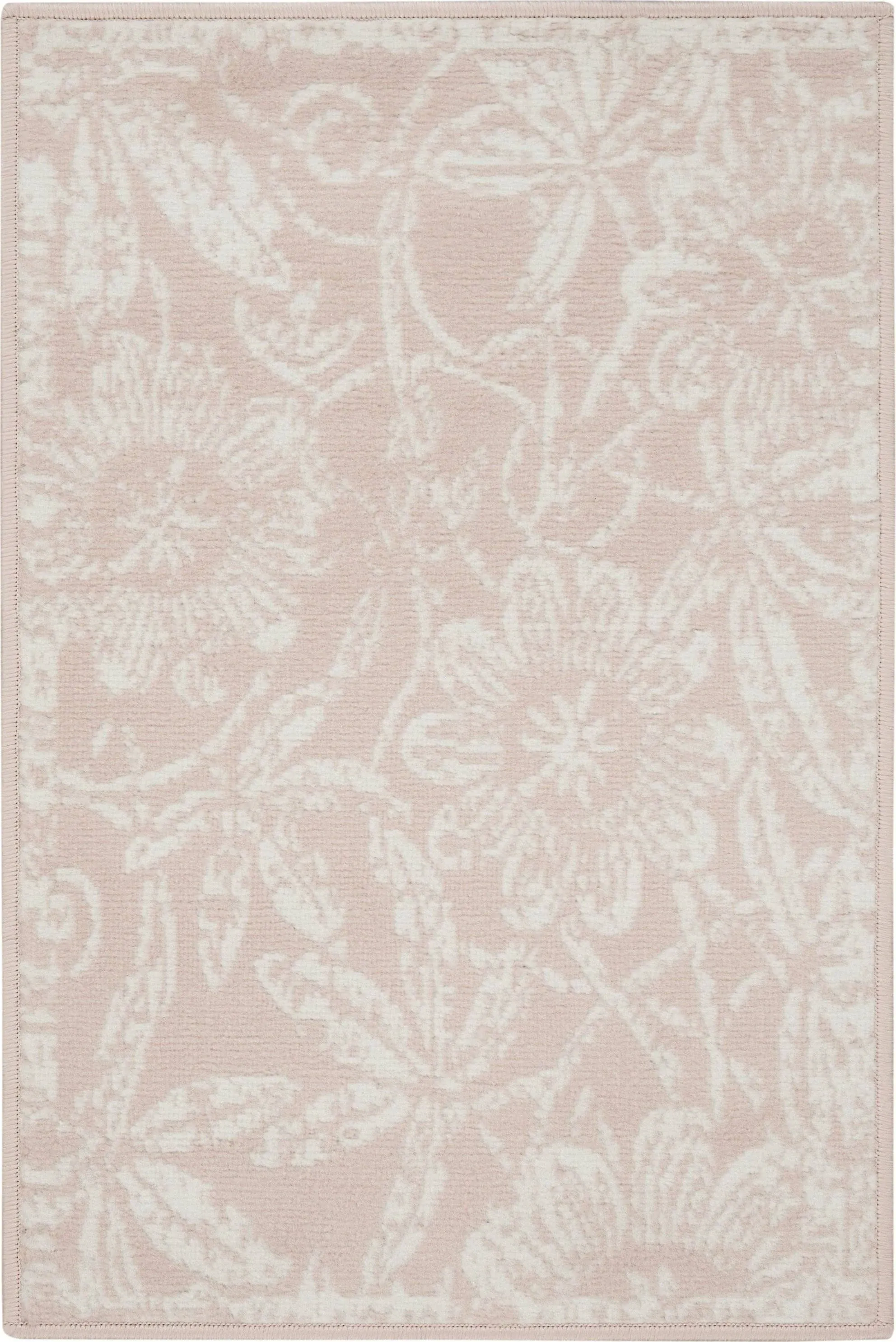 Nourison Whimsicle Floral Pink 2' x 3' Area Rug, Easy Cleaning, Non Shedding, Bed Room, Living Room, Dining Room, Kitchen (2x3)