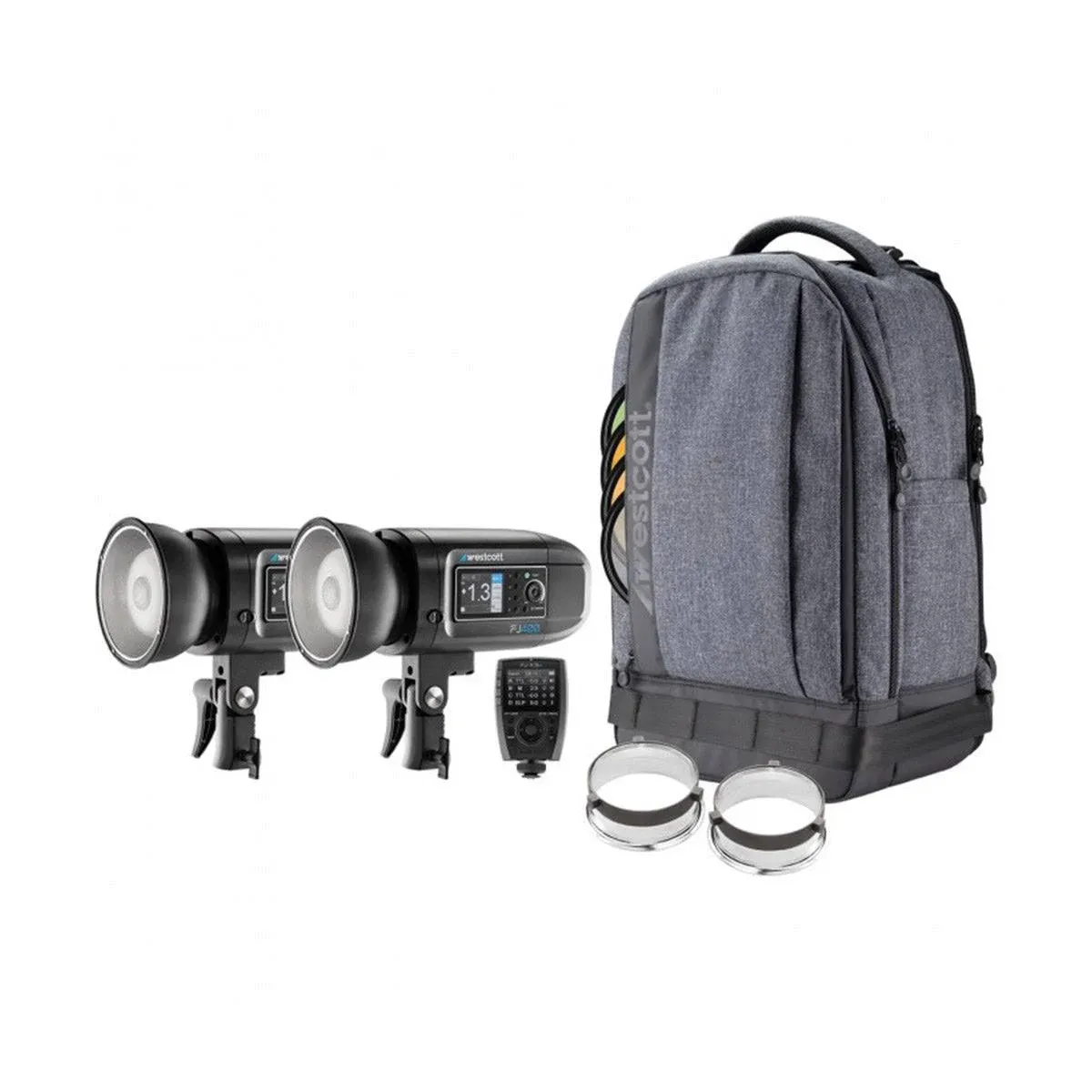 Westcott FJ400 Strobe 2 Light Backpack Kit with FJ-X3S Wireless Trigger Bundle