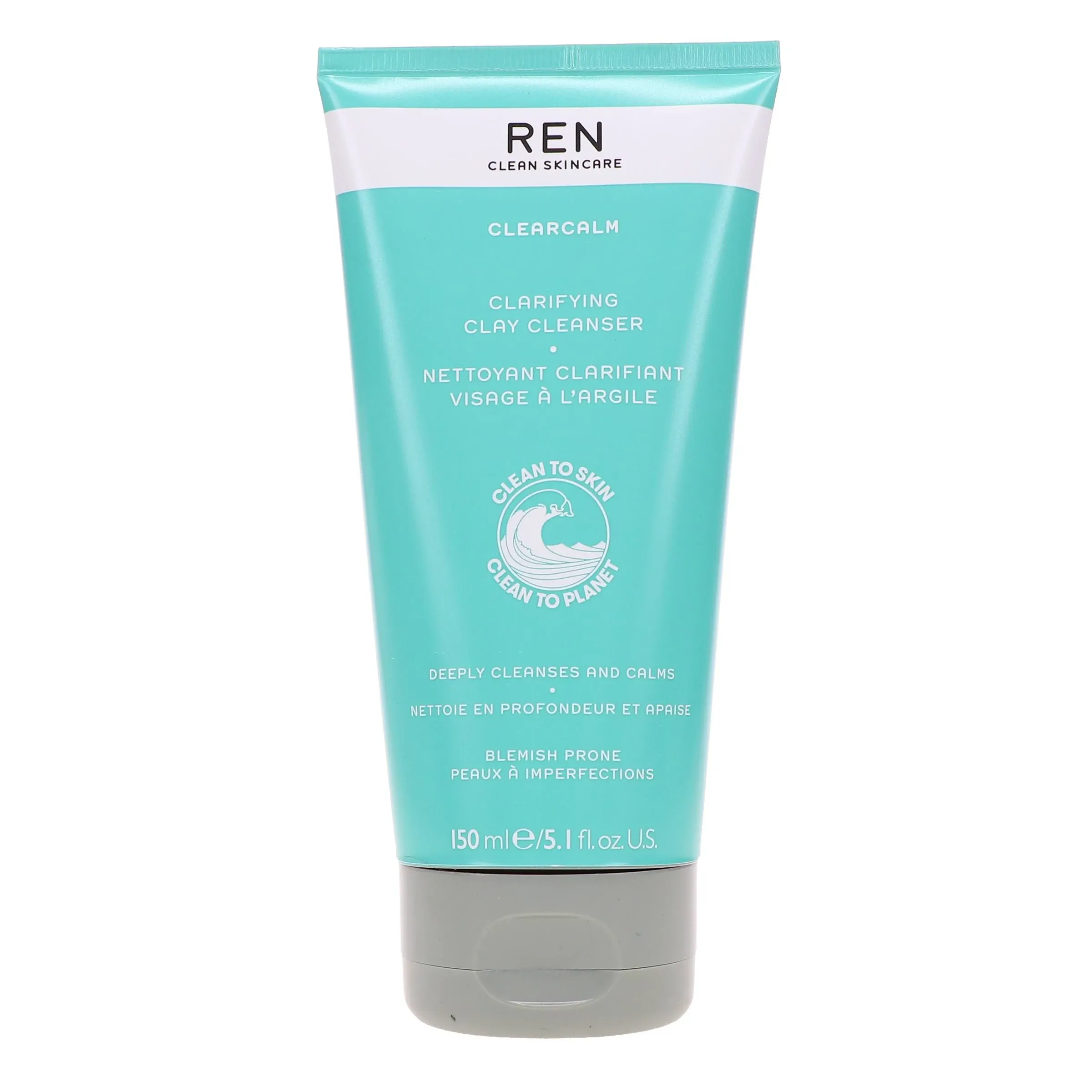 REN Clean Skincare Clarifying Clay Cleanser. Calming, Gentle, Removal, NWOT