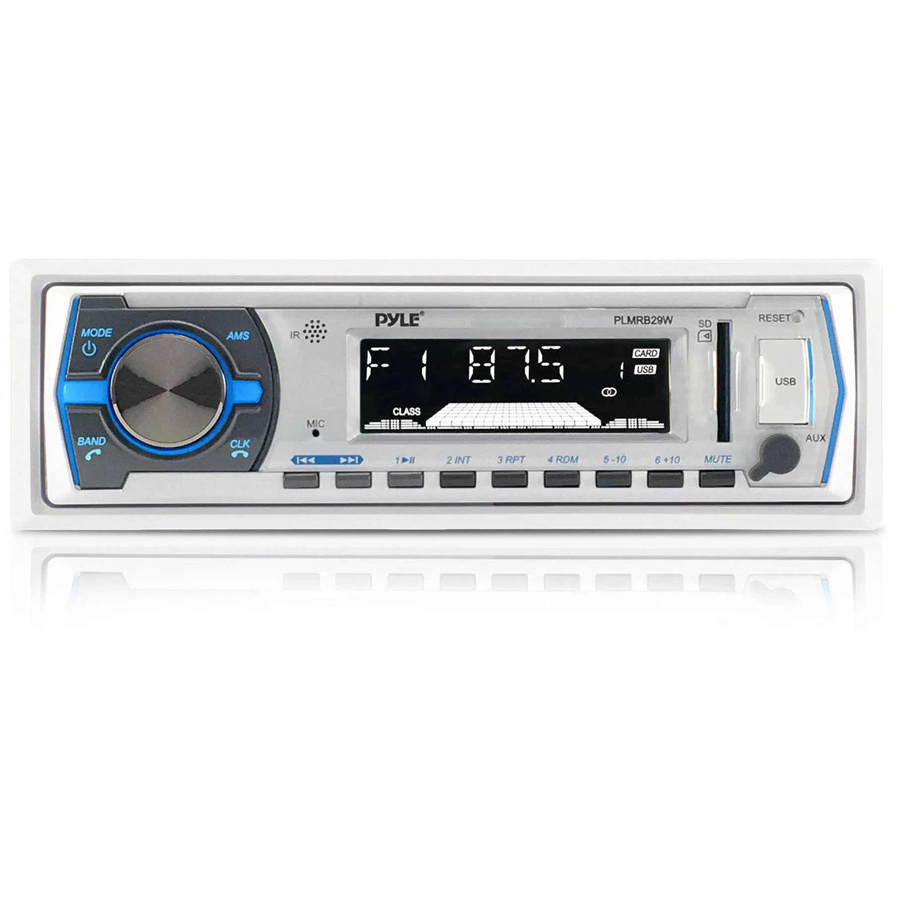 Pyle Single DIN in Dash Digital Marine Stereo Receiver with Bluetooth