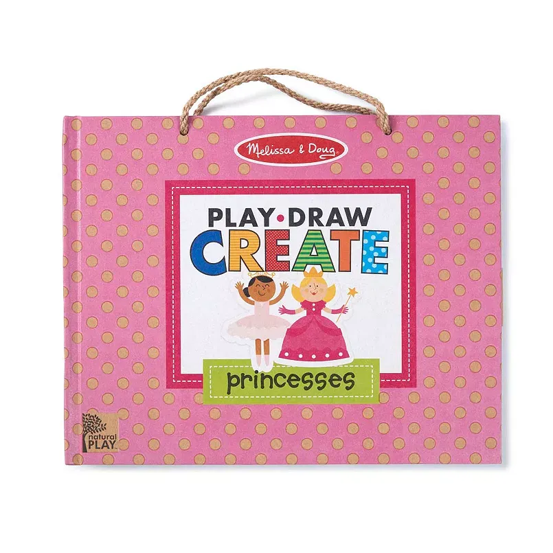 Melissa & Doug Natural Play: Play, Draw, Create Reusable Drawing & Magnet Kit - Princesses, Multi