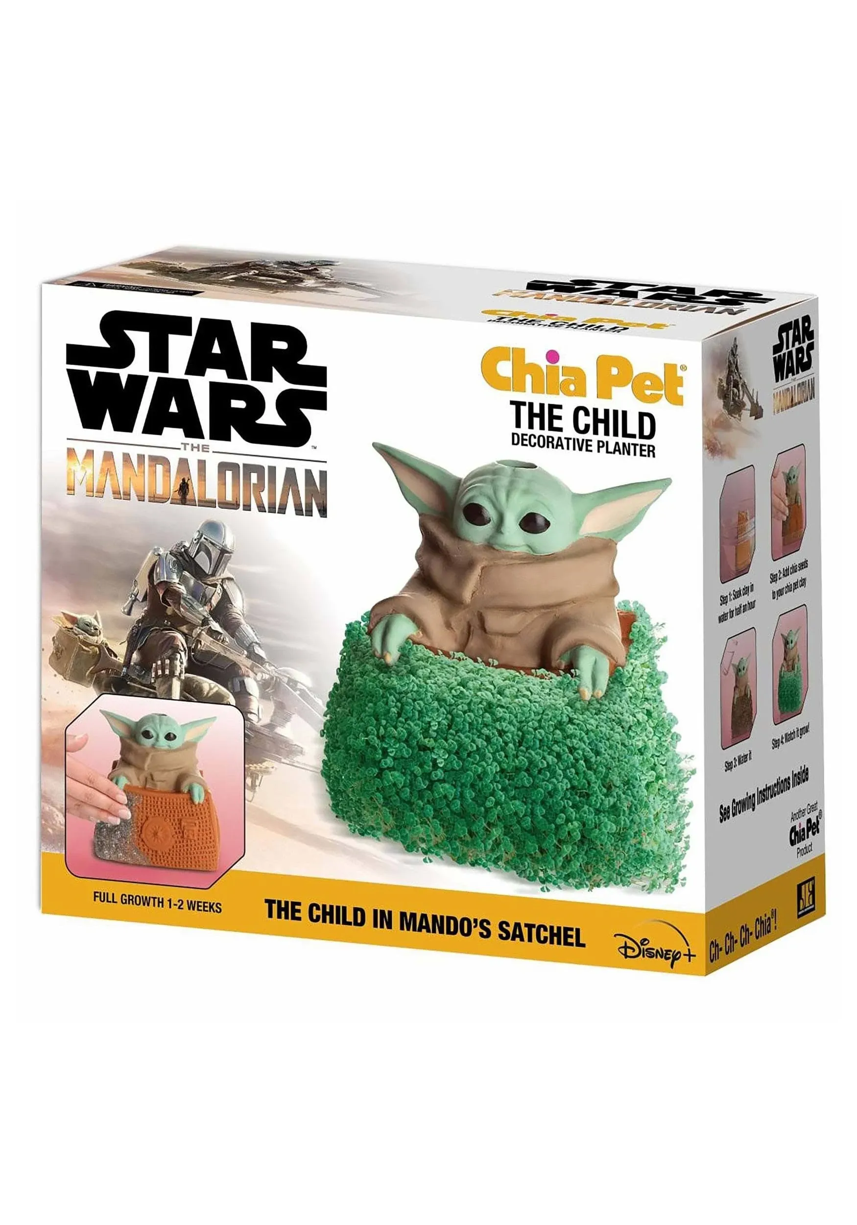 NEW Chia Pet Planter Star Wars The Mandalorian THE CHILD In MANDO&#039;S SATCHEL