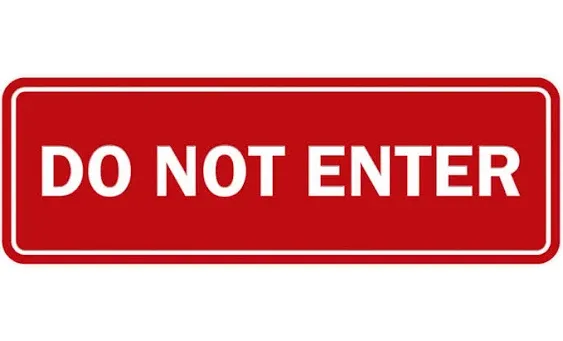 Signs ByLITA Standard Do Not Enter Sign (Red) - Large, Size: Large (3 x 9)