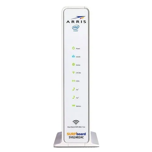 Arris Enterprises SURFboard SVG2482AC DOCSIS 3 Dual-Band AC1750 Cable Modem/WiFi Router Combo 24 x 8 Bonded Channels; 3.0 Gbps Max Speed; 2 Ethernet Ports; Comcast Xfinity