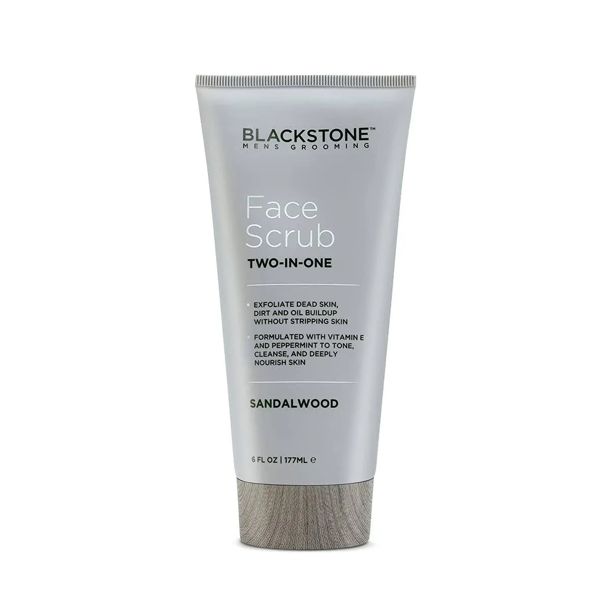 Blackstone Mens Grooming 2-in-1 Face Scrub Sandalwood 6oz Tube