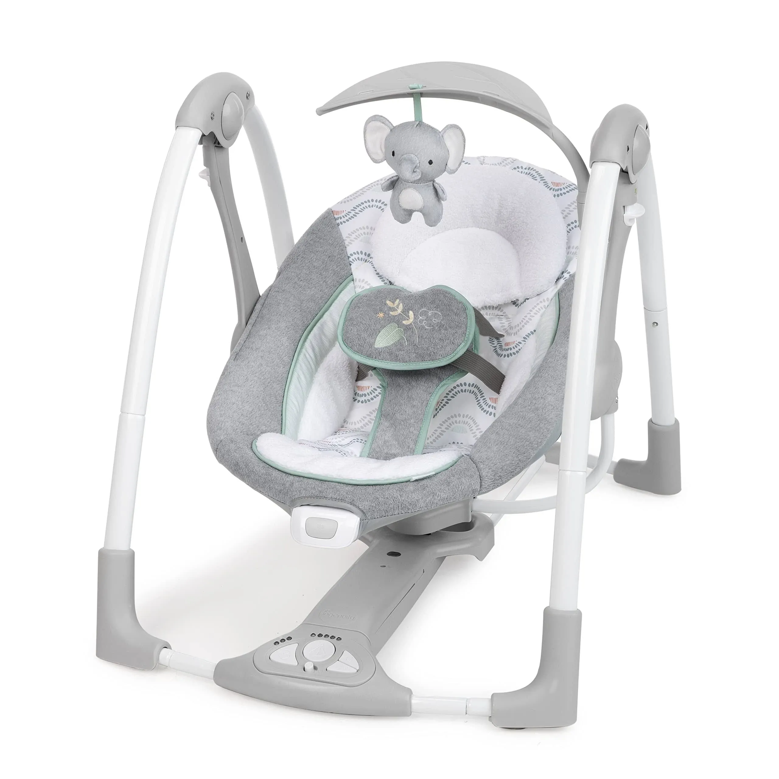 Ingenuity ConvertMe 2-in-1 Compact Portable Baby Swing 2 Infant Seat - Swell