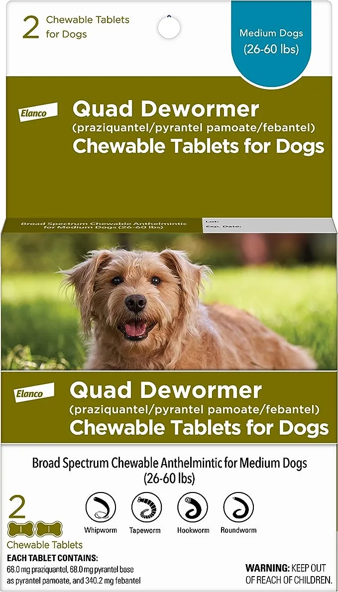 Elanco Quad Dewormer for Medium Dogs