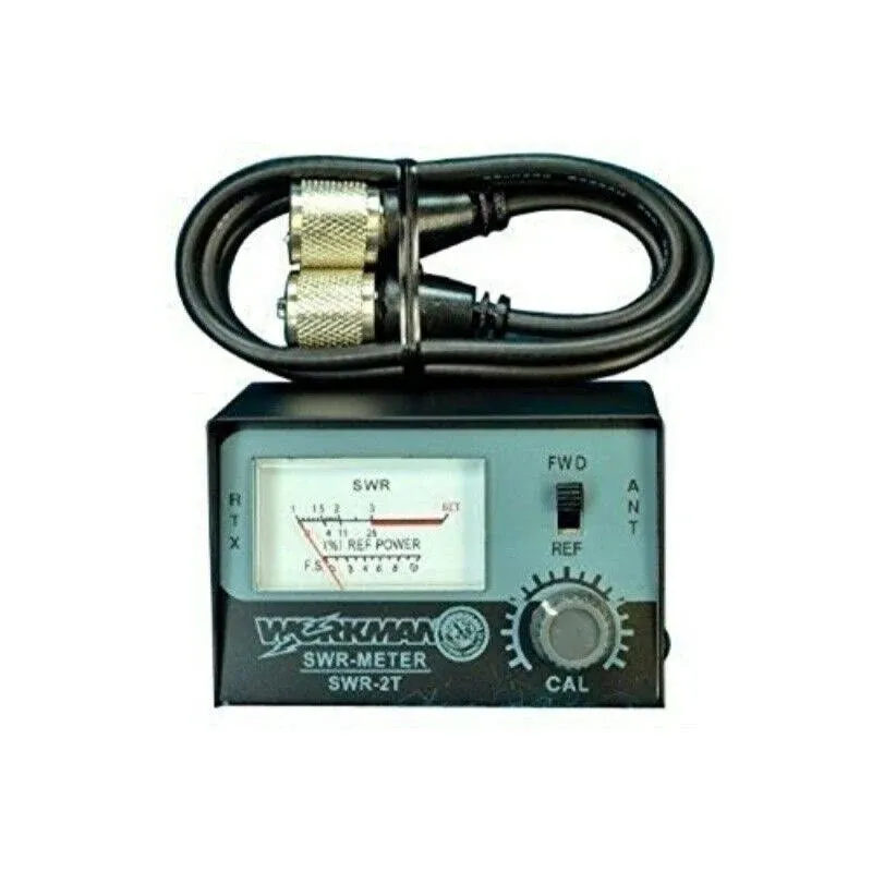 SWR METER for CB Radio Antennas with 3' Jumper cable - Workman SWR2T & CX-3-PL-PL