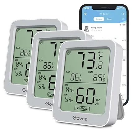 Govee Bluetooth Hygrometer Thermometer H5075 (3 Pack)