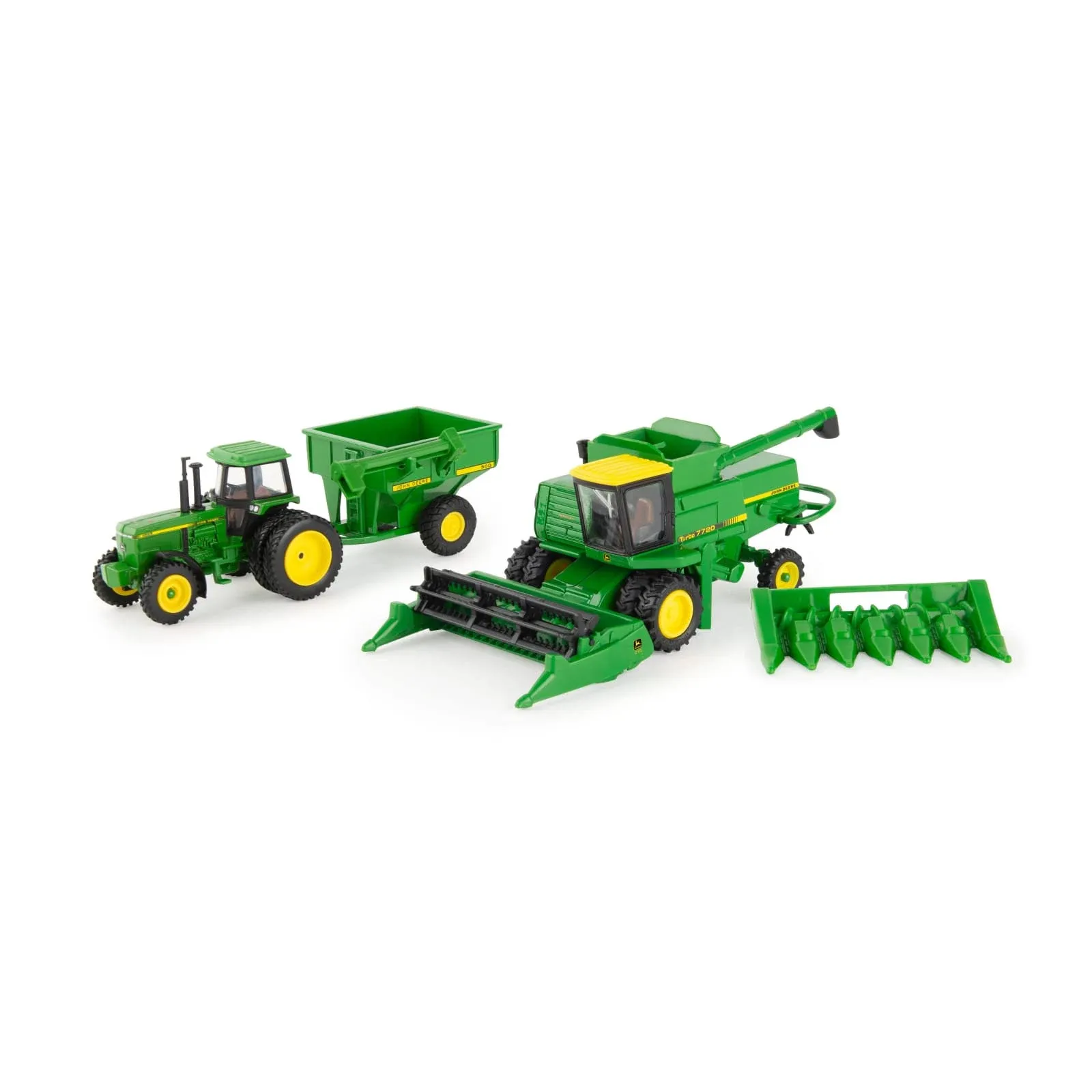 ERTL - JOHN DEERE S780 combine harvester with JOHN DEERE 7240R and overloader. - 1/32...