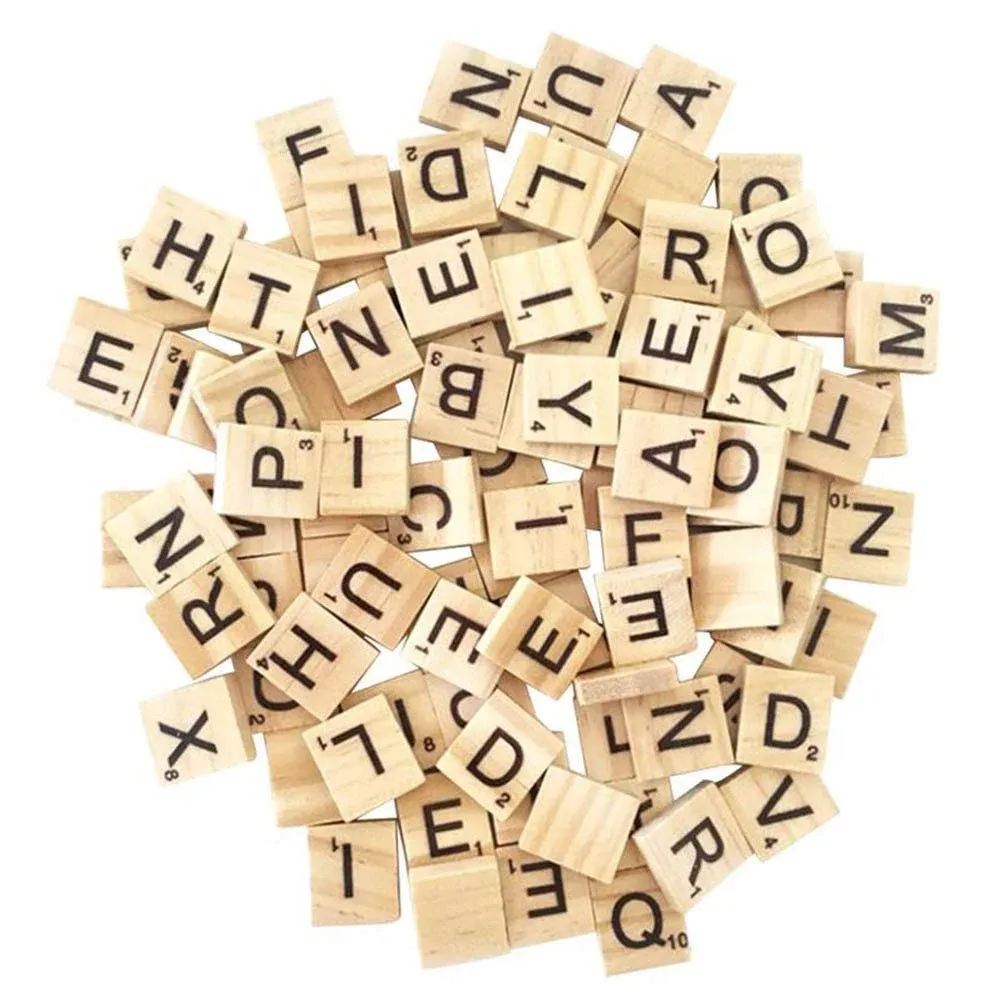 1000PCS scrabble letters for crafts - DIY wood gift decoration - making alpha...