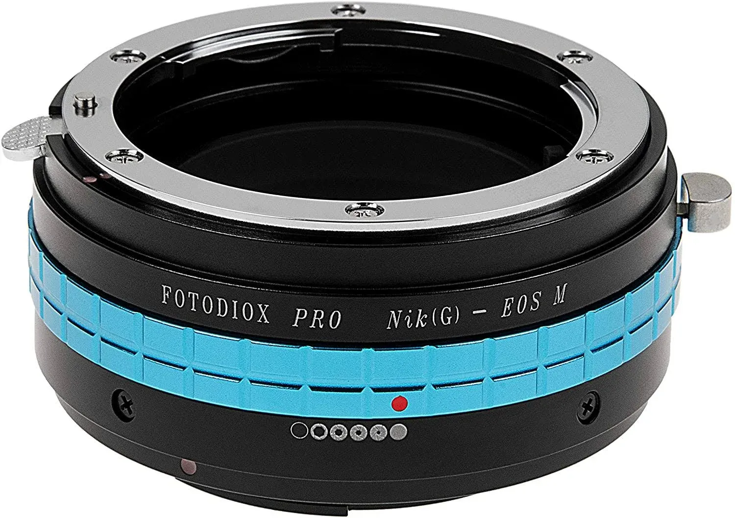 Fotodiox Pro Lens Mount Adapter with Aperture Dial - Nikon G (G and D Type) DSLR Lens to Canon EF-M Camera Body Adapter, fits EOS M Digital Mirrorless Camera