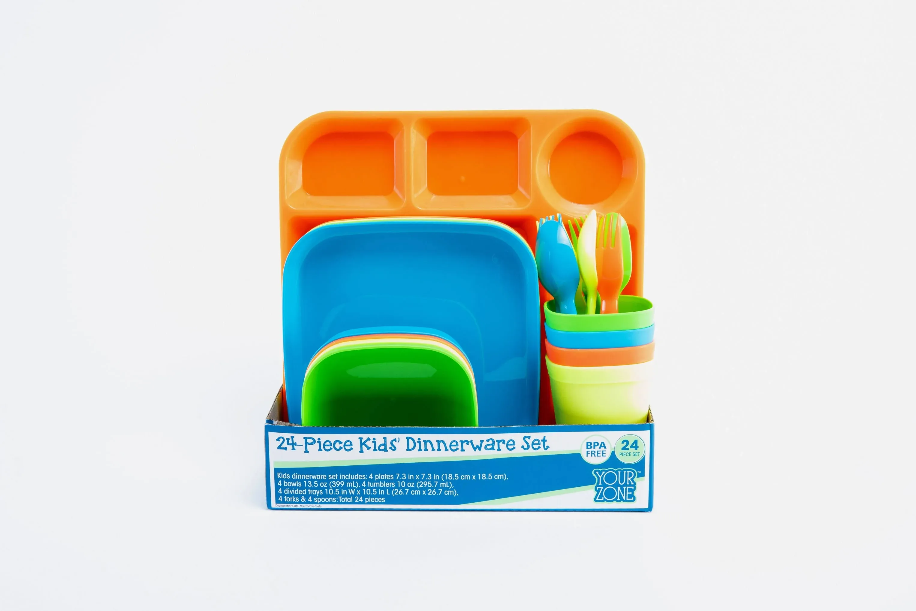 Your Zone 24-Piece Kids Dinnerware Set