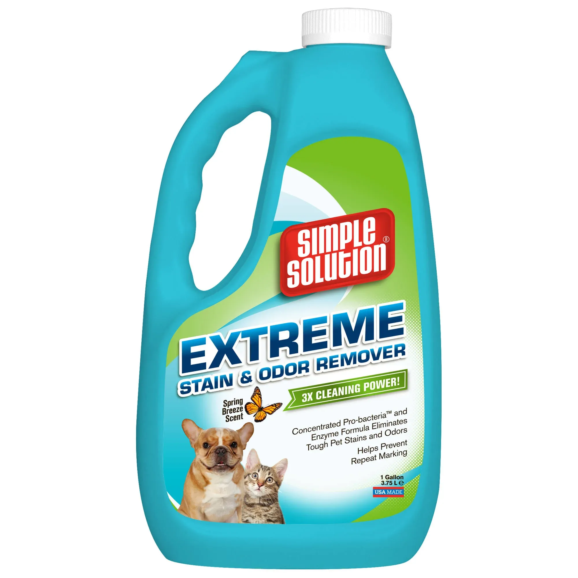 Simple Solution Extreme Pet Stain and Odor Remover | Enzymatic Cleaner with 3X P