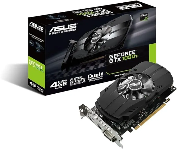 ASUS NVIDIA GeForce GTX1050TI video card overclocking memory 4GB PH-GTX1050TI-4<wbr/>G