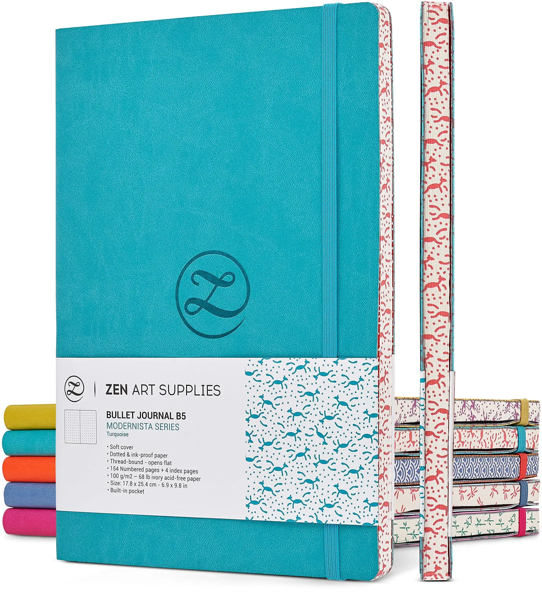 Turquoise B5 (7x10") 120gsm Dot Journal CA