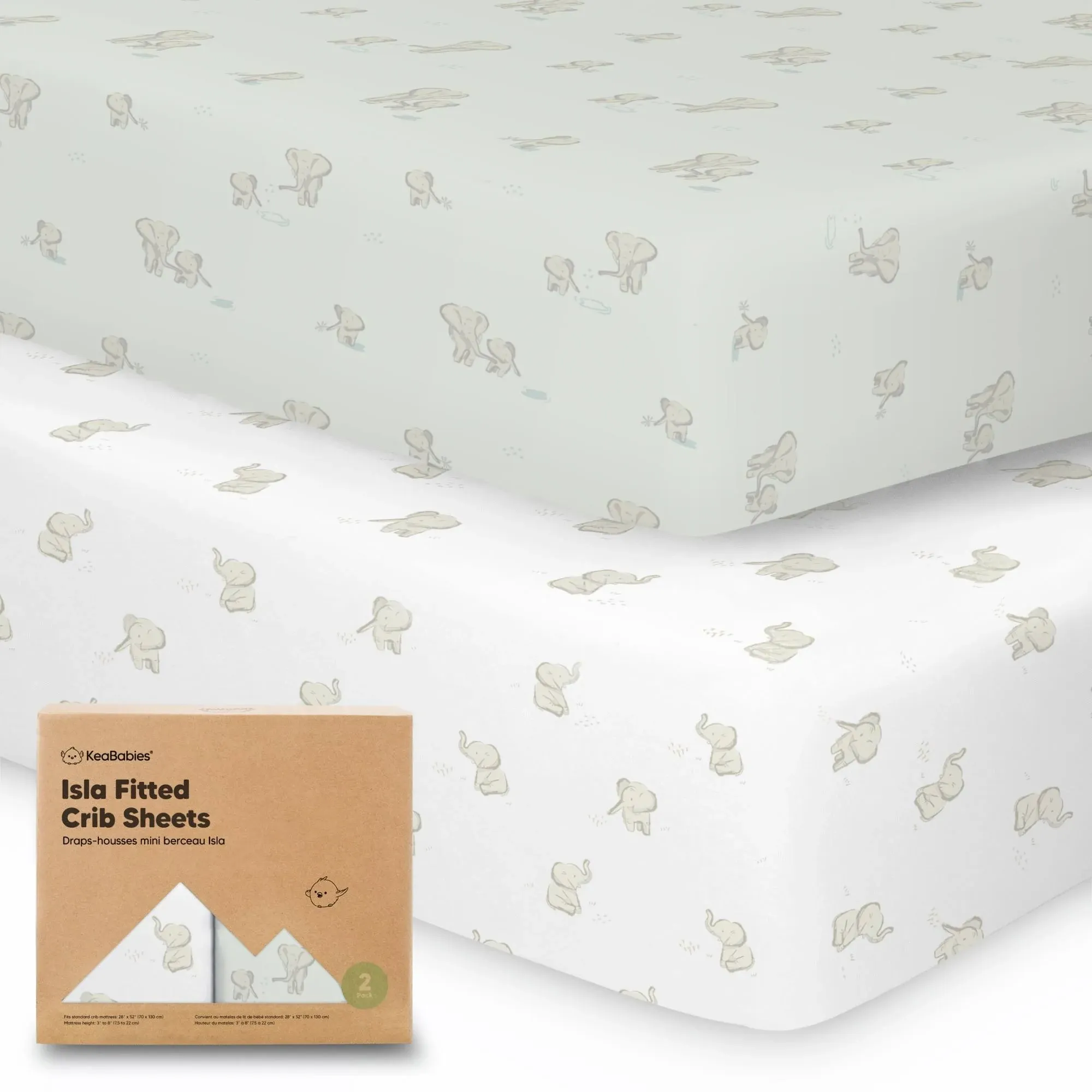 KeaBabies Isla Fitted Crib Sheets Elly