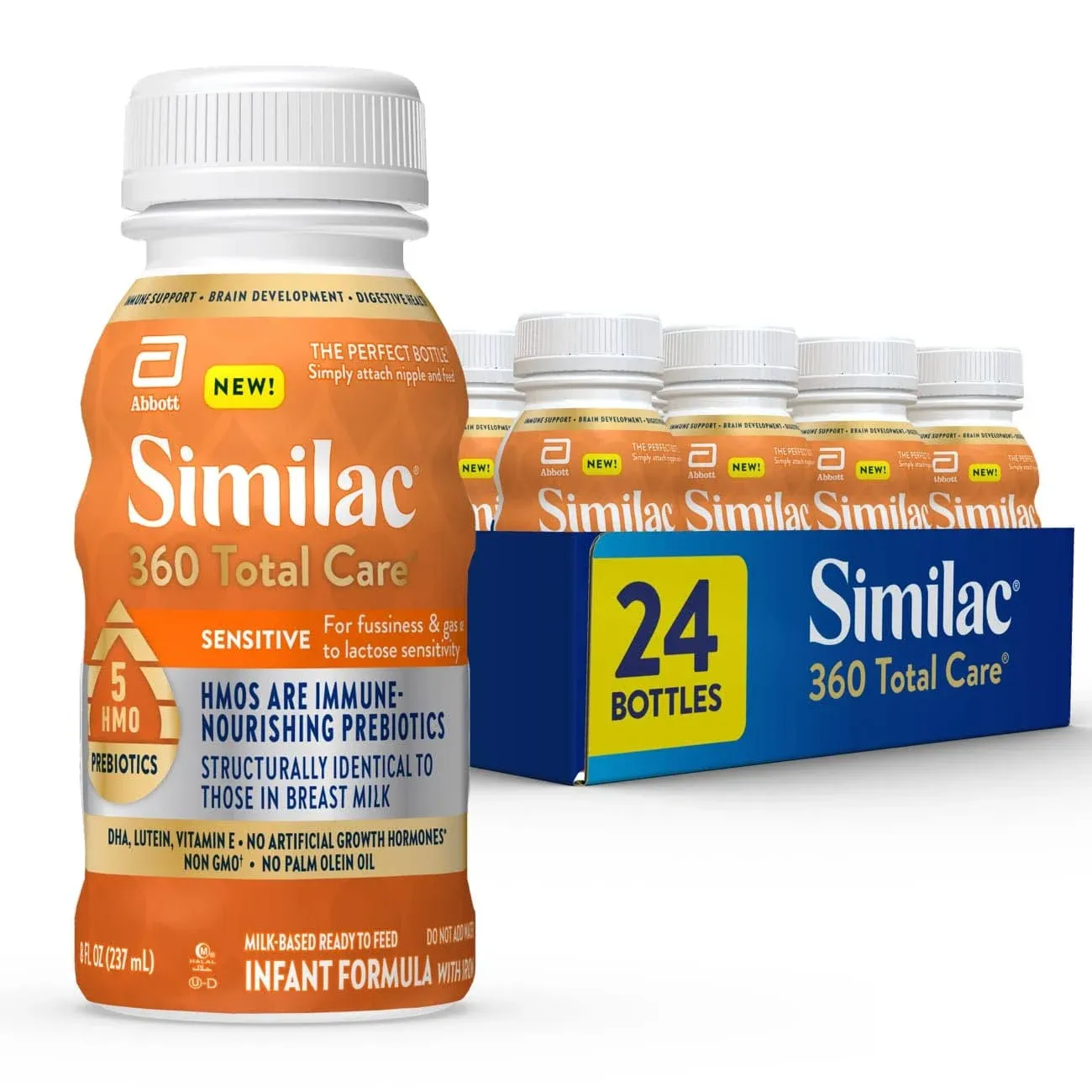 Similac 360 Total Care Sensitive Ready-to-Feed Infant Formula 8 fl oz, 24-pack