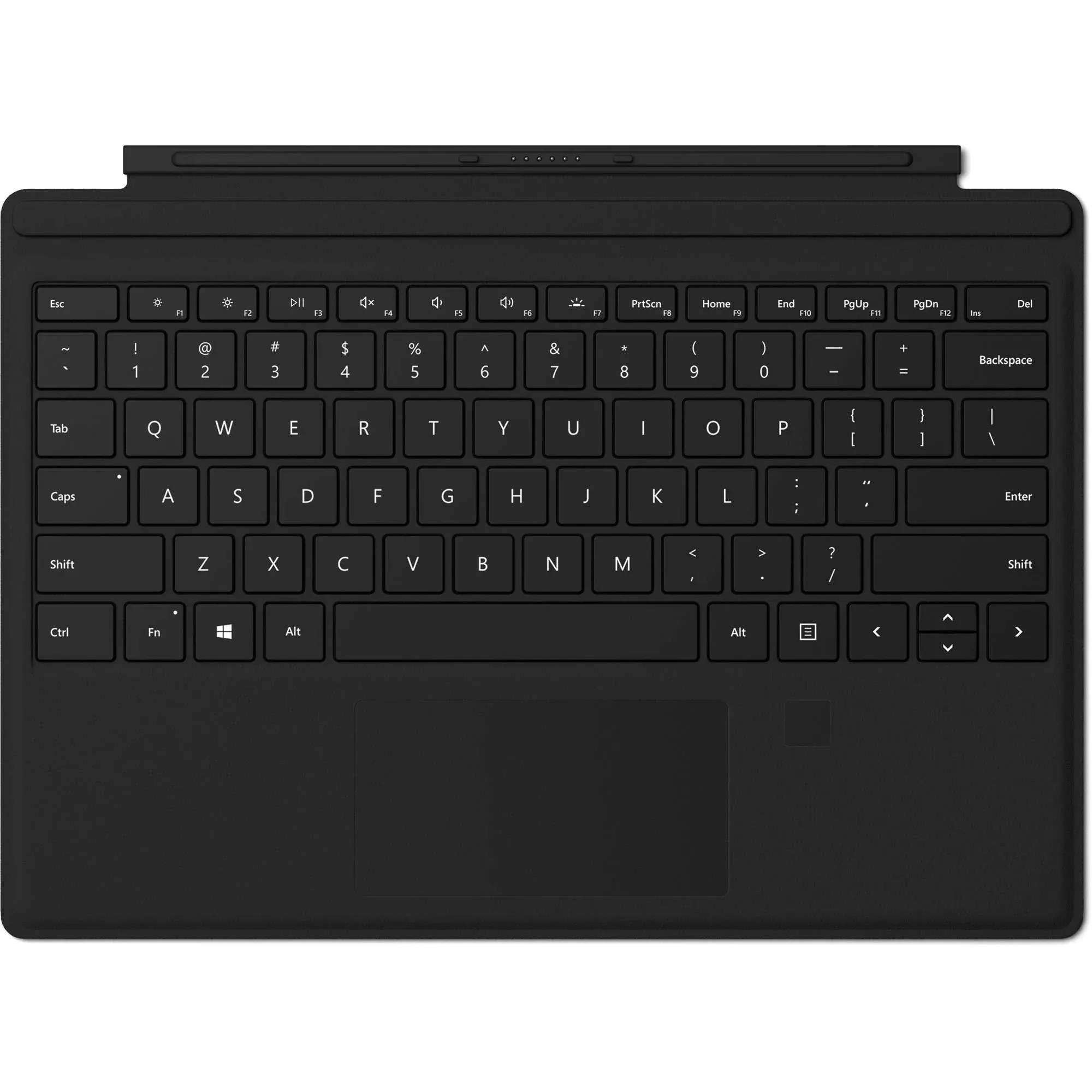 Microsoft - Surface Pro Type Cover with Fingerprint ID - Black