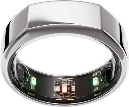 OURA Ring Gen3 Heritage Plata Talla 7 Anillo Inteligente Tamaño Primero con Kit de Tallas Seguimiento del sueño usable Frecuencia cardíaca