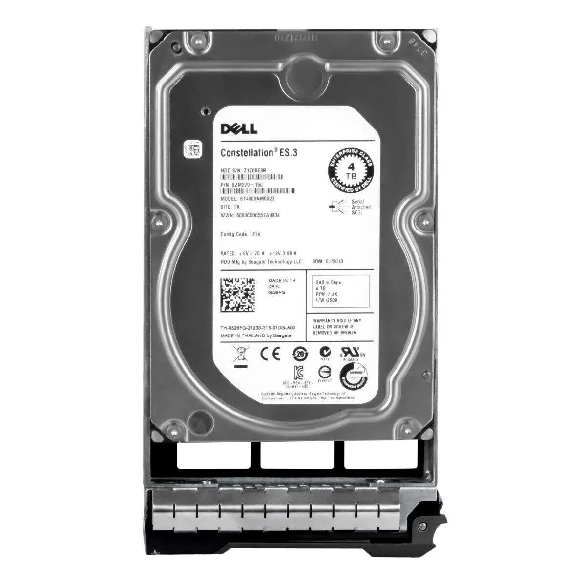 Dell 3.5in 4TB Hard Drive 7.2K SAS