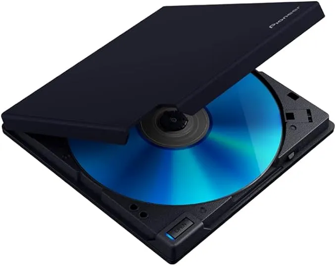 Phottix Pioneer BDR-XD08UMB-S USB 3.2 Gen1 Slim Portable Blu-ray BD/DVD/CD Writer, Black