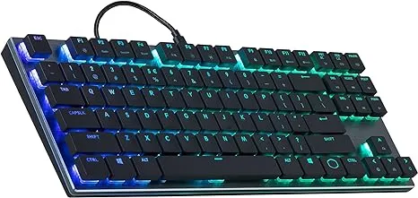 Cooler Master SK630 Tenkeyless Mechanical Keyboard with Cherry MX Low Profile Switches in Brushed Aluminum Design